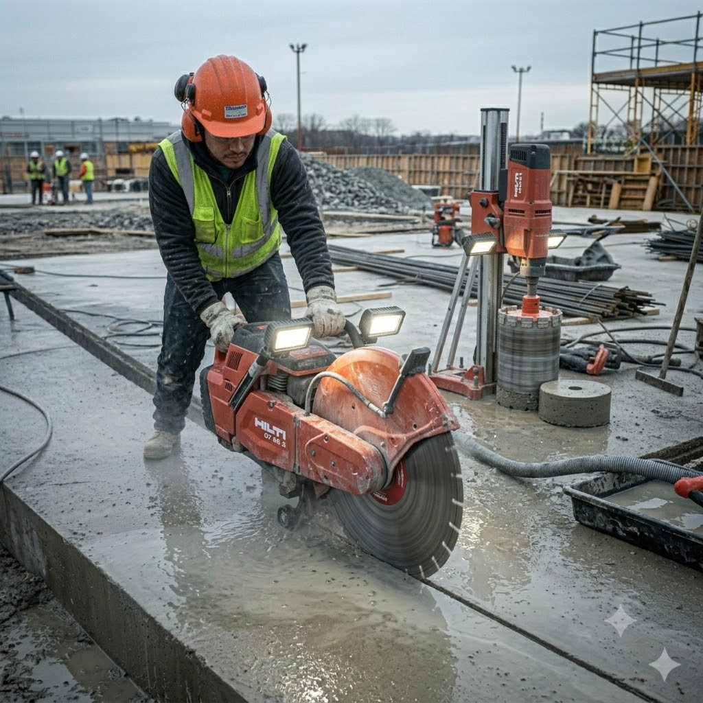 concrete core cutting in abu dhabi